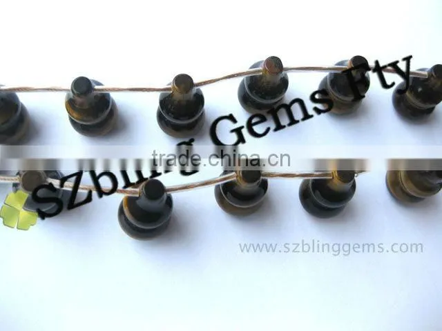 Hot seller loose gemstone,tiger eye gourd shaped beads