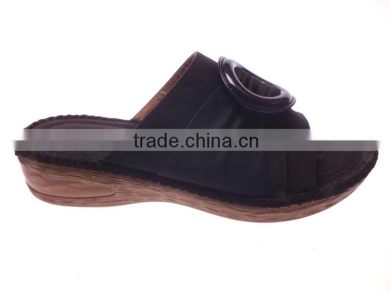 2014 trendy design hand threading thick sole slipper