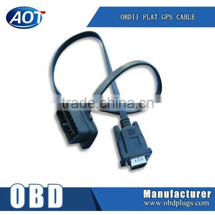Factory Custom 16 PIN OBD II Male to DB9 Male Flat Wire