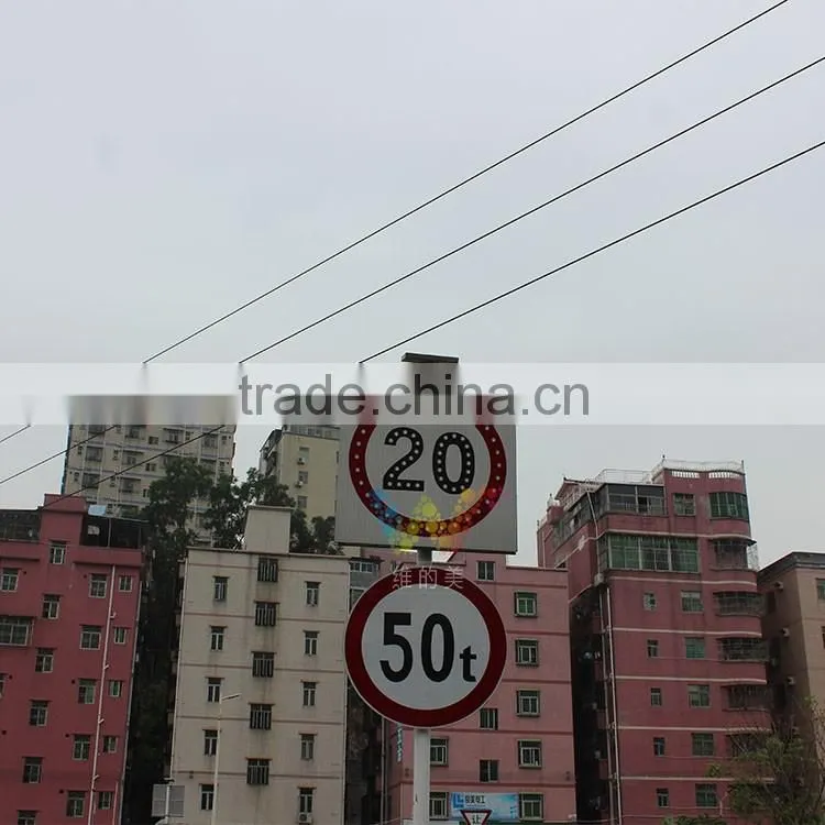 Hot selling solar powered traffic sign international limit speed sign road sign boards