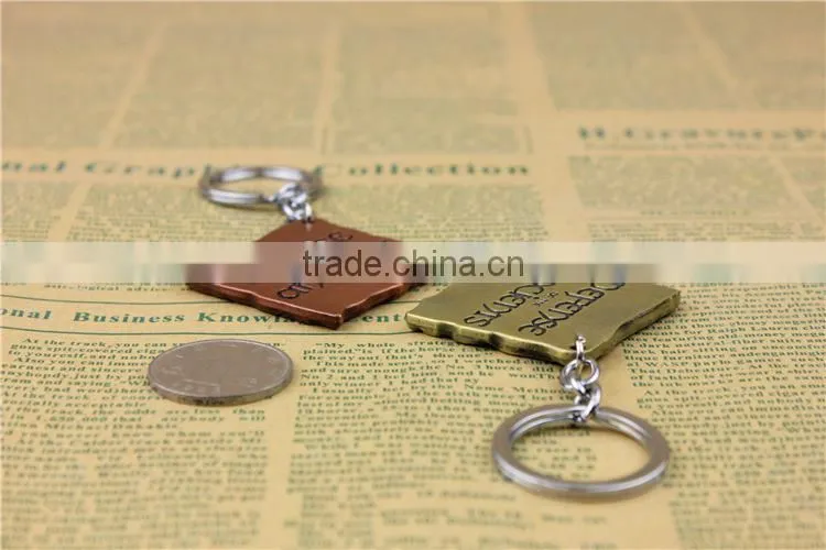 Popular dota PC game keychain alloy bright color metal keychain dota 2 keychain