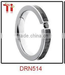8MM Mens rings domed ring Tungsten Ring Koa Wood Inlay Titanium Strip Comfort Fit Wedding Band