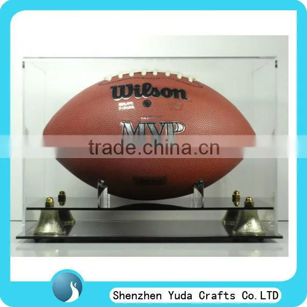 customized acrylic display case for Memorabilia,sports memorabilia display case,clear Display Case for rugby ball