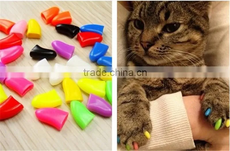 20 pcs Colorful Soft Pet Dog Cat Nail Caps