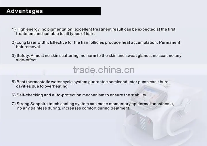 Professional Laser Hair Removal Machine Price/ 808nm Portable Laser Hair Removal Machine