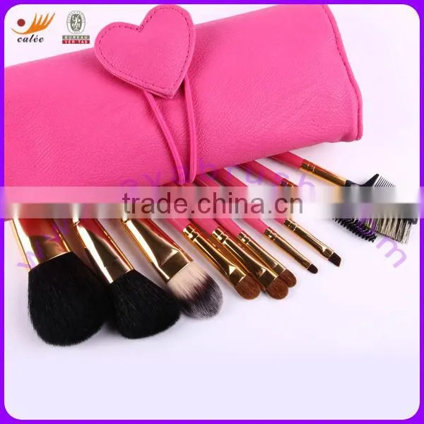Latest fashion carmine-rose cosmetic tools for girls