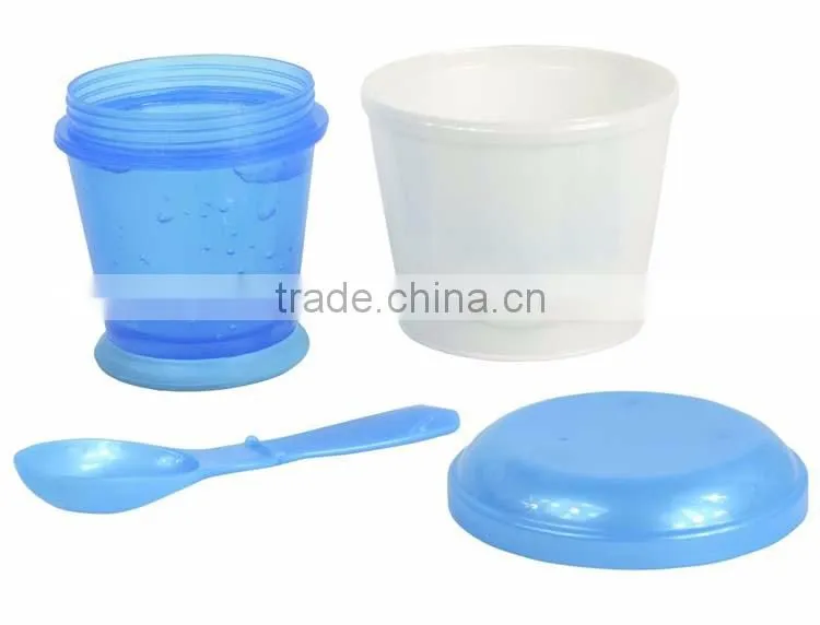 Good Quality 2 in 1 Take It To Go Container Milk Cereal To Go Pp Plastic Cup