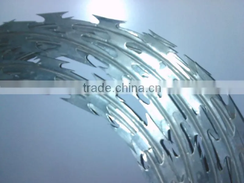 electro galvanized/stainless steel Concertina Razor Wire available