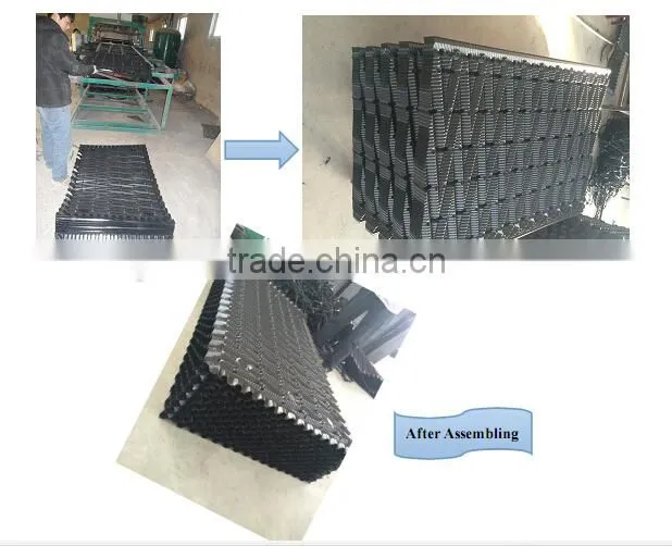 PVC cross-flow cooling tower filler/High quality cooling tower packing