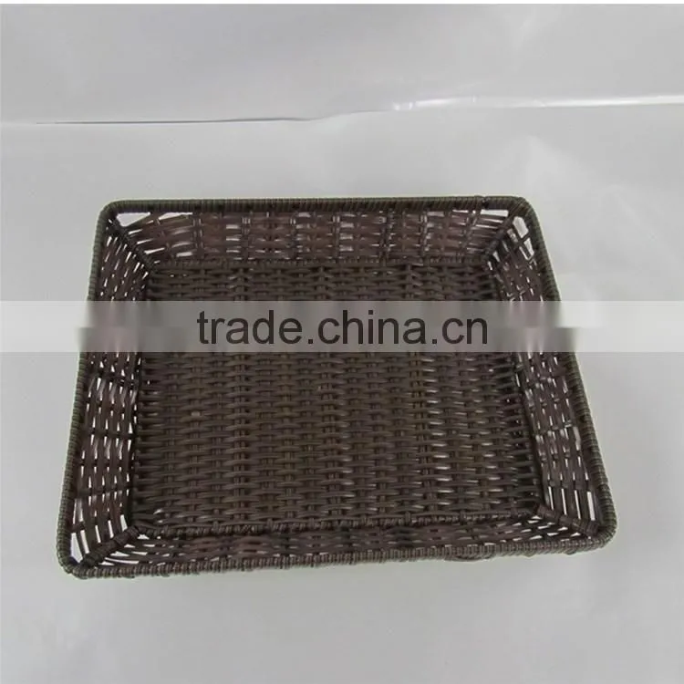 S&D Handweaved washable polywicker supermarket fruit display basket