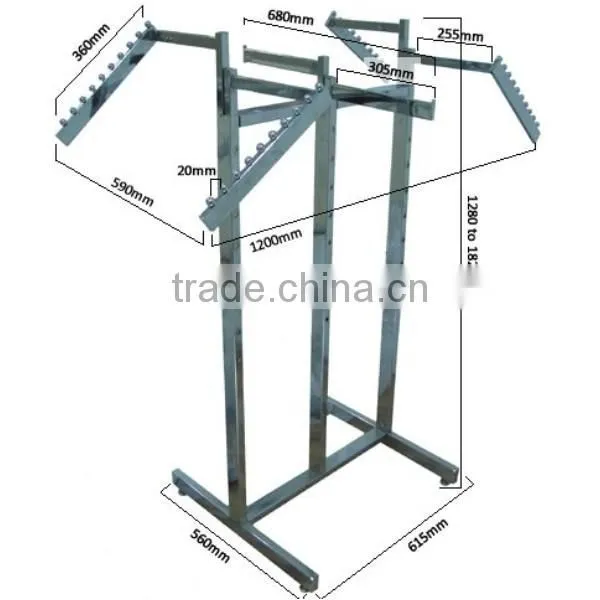 stable 6-way garment display counter
