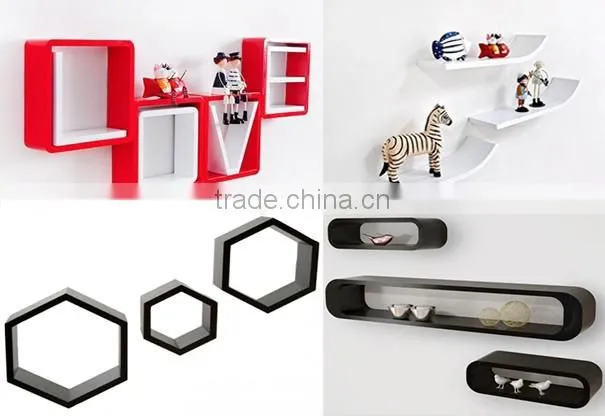Decoration Floating MDF Cube Wall Shelf