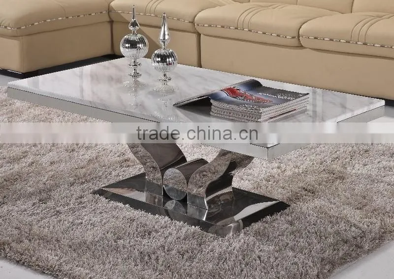 Marble Top TV Stand Folding Table Living Room Furniture