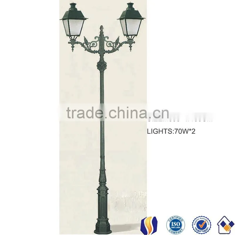 Outdoor decorative cast iron street lighting pole/lamp post made in Botou