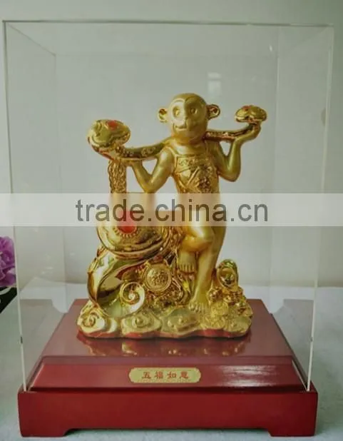 Retail Gold Plated Chinese Zodiac Monkey Character for Souvenir gift