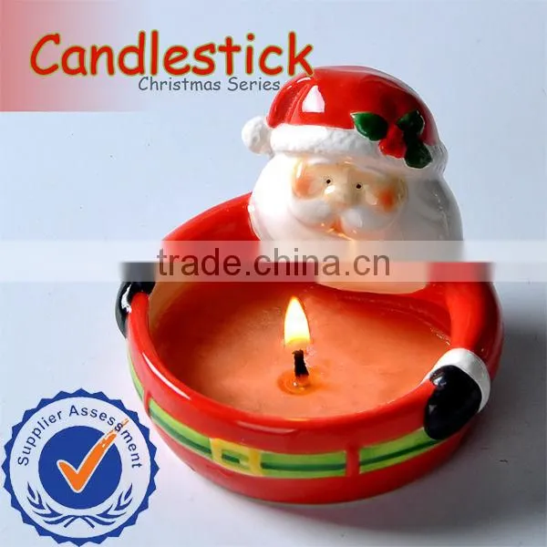 Christmas Candle Holder Santa Claus