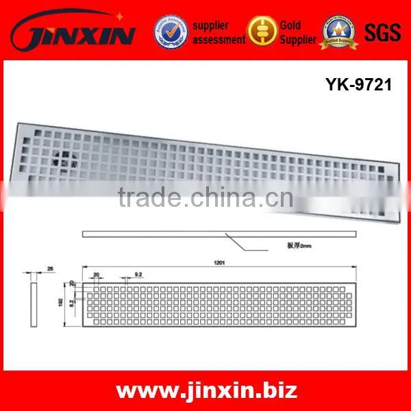 long square stainless steel shower floor drain