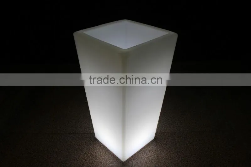 Led lighted flower pots plastic flower vase home decoration pots