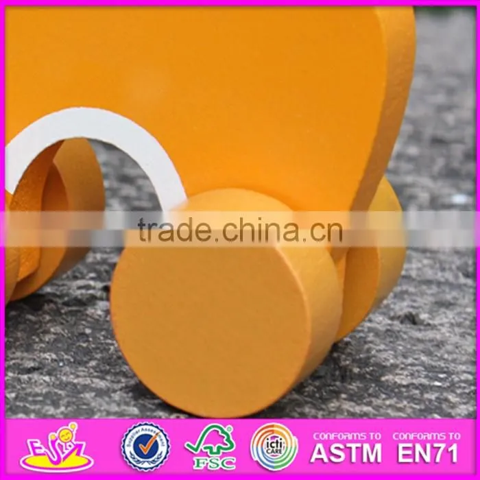 2017 New products kids lion car toy wooden toy plans W04A320
