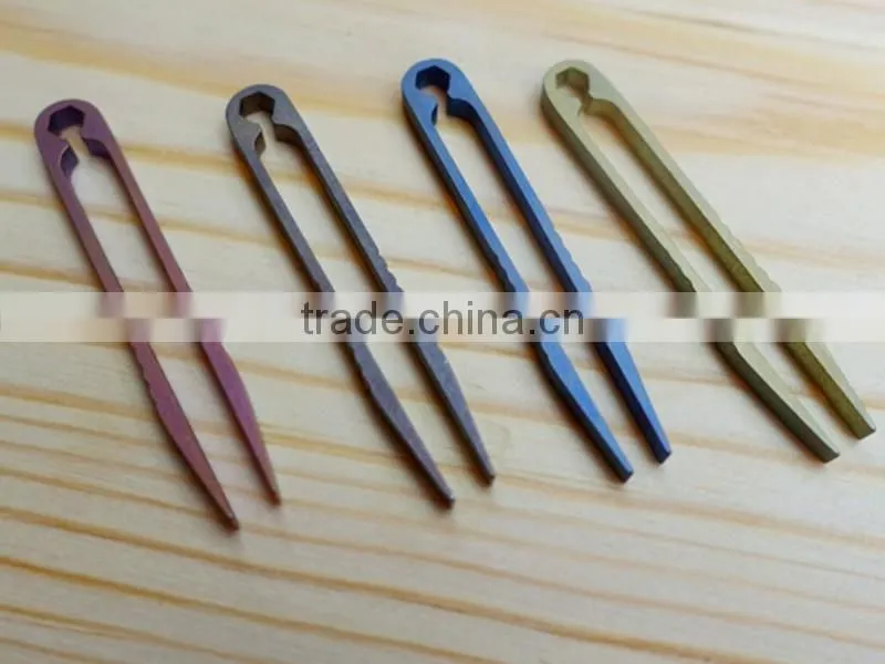 TK-2877 EDC TC4 Pocket Multi Tools Titanium Alloy Mini Tweezer For Outdoor Camping Travel