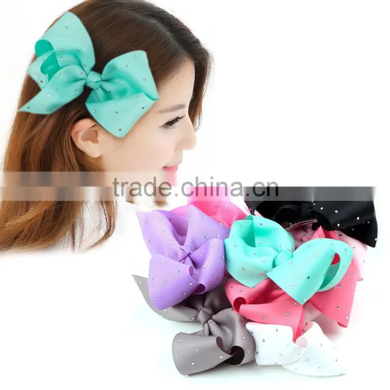Elegant purple grosgrain ribbon high quality cheer bows