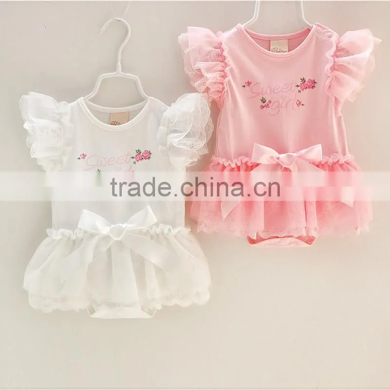 High Quality Customized Baby Clothing sets cotton princess girls clothing