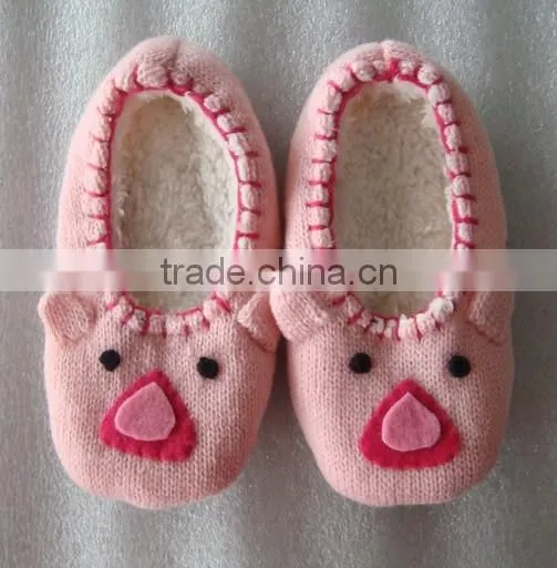 Ladies hand knitted animal disign indoor patterned ankle socks