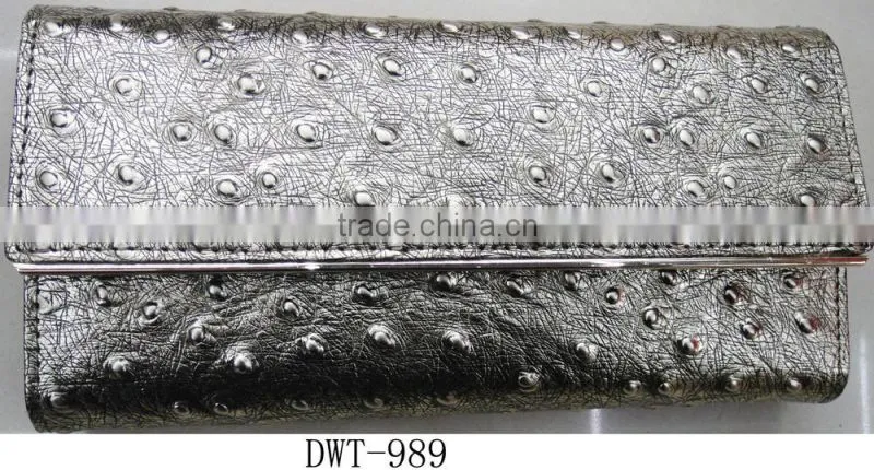 Fashion hot lady ostrich cowhide Genuine leather new wallet