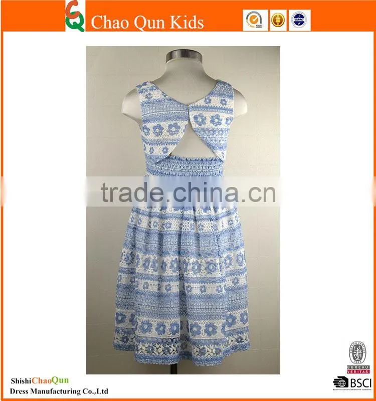 2017 baby girl latest fashion embroidered lace floral dresses for girls wholesale