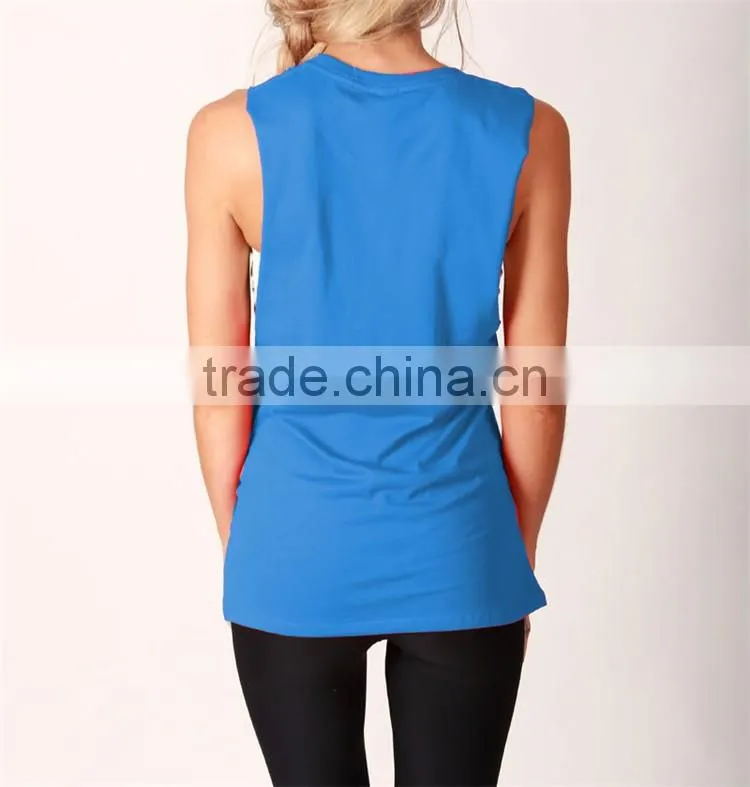 2016 Guangzhou Summer 100% Bamboo Fiber Printed Plain Dyed Wholesale Tops For Women