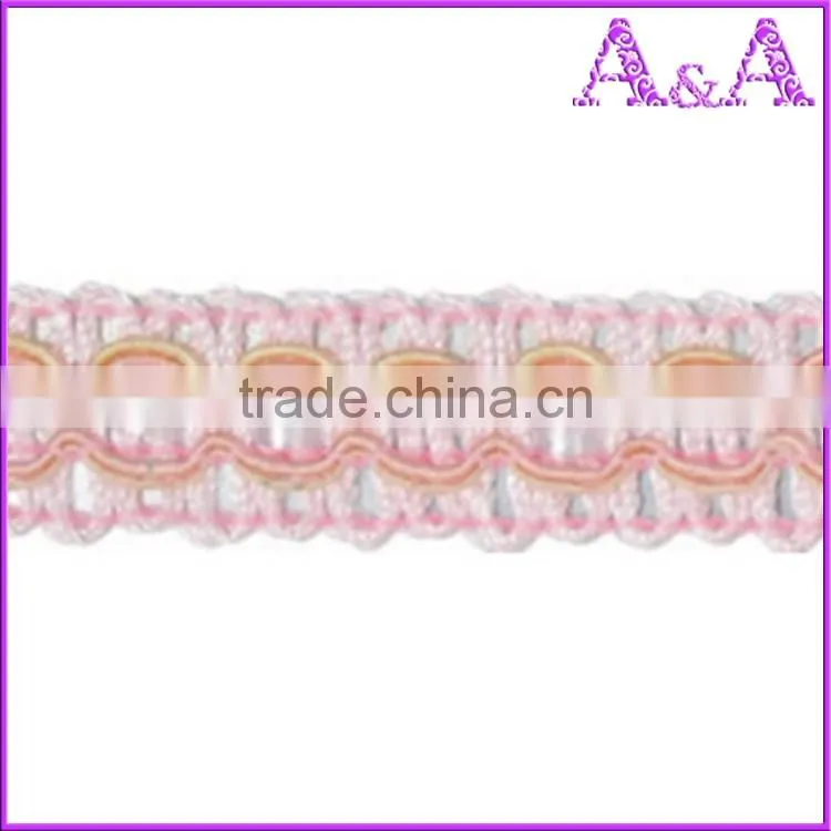 CB2696 Wholesale Candy Color Flower Designs Mesh Embroidery Lace Decoration Chemical Lace Trim for Dresses