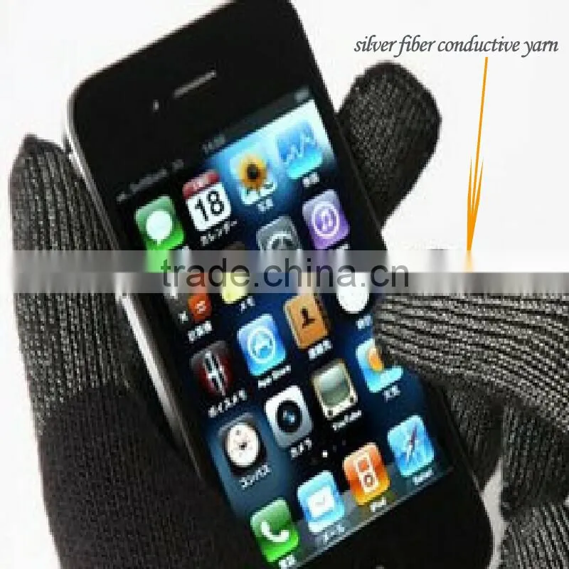 wonderful fiber yarn for touchscreen gloves silver fiber yarn for touch screen gloves
