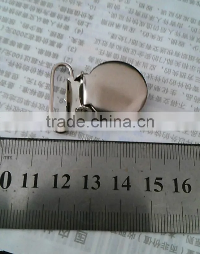 High Quality Round Face 1 inch Metal Suspender Clips Round Cover Clips for 2.5cm Webbing with PVC Protect Cushion