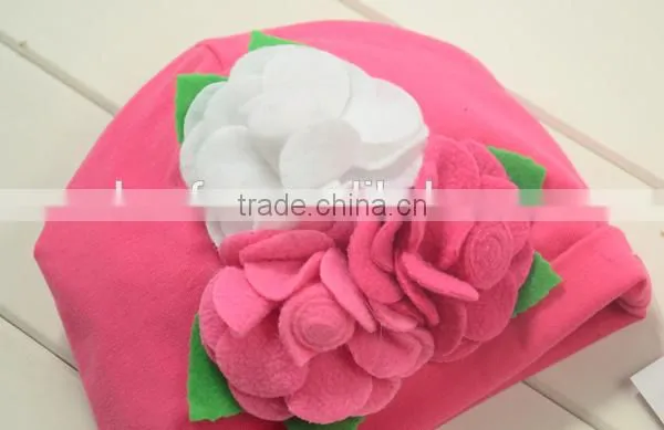 pretty flower cotton children kids baby hat