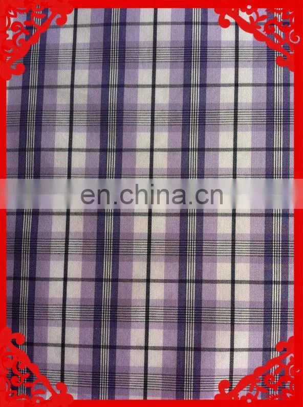 2014 fashion latest new Italy design pattern 100%cotton poplin check cvc t/c yarn dyed fabrics for shirt