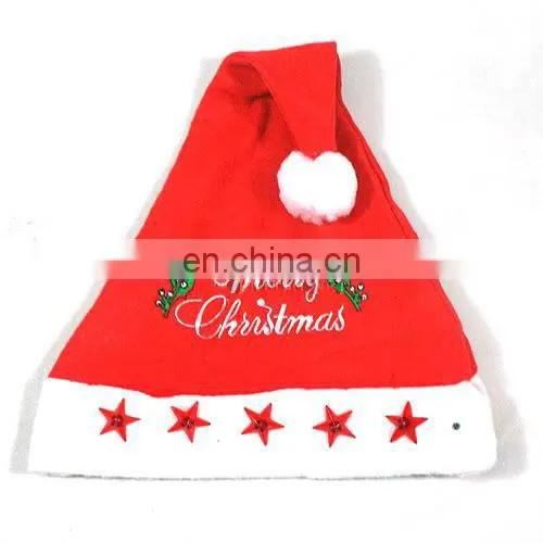 Custom christmas hat with pom pom crazy ugly christmas hats plush winter christmas hat for men