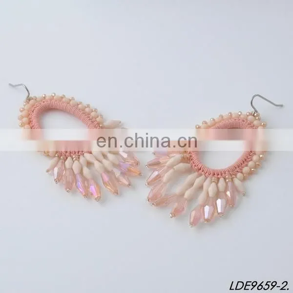 wired handmade crystal earring