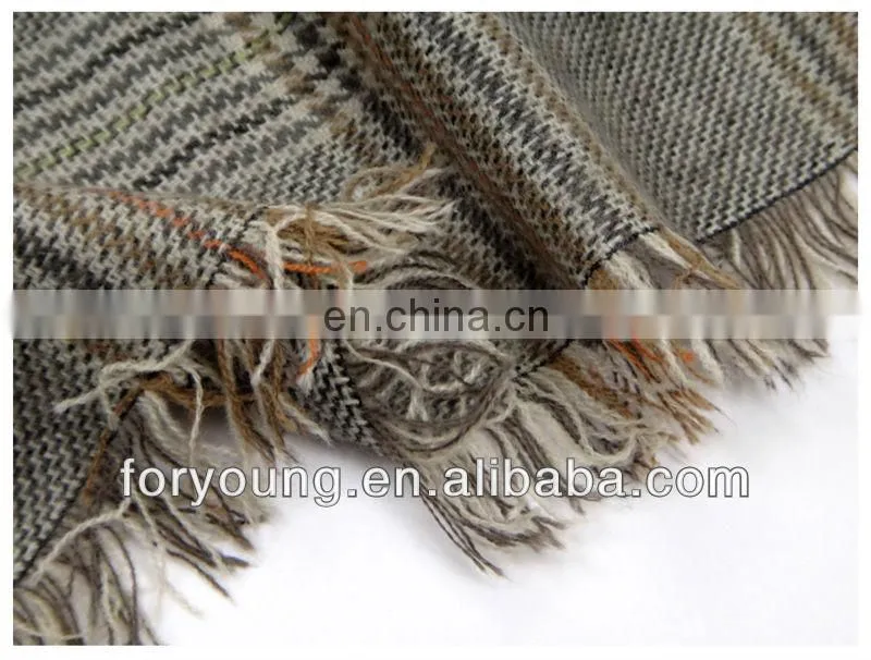 plaid acrylic winter woven shawls