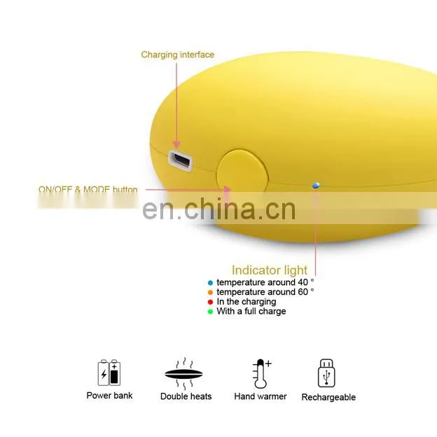 4400mAh small mango warm hand USB charging power bank for mobile phone