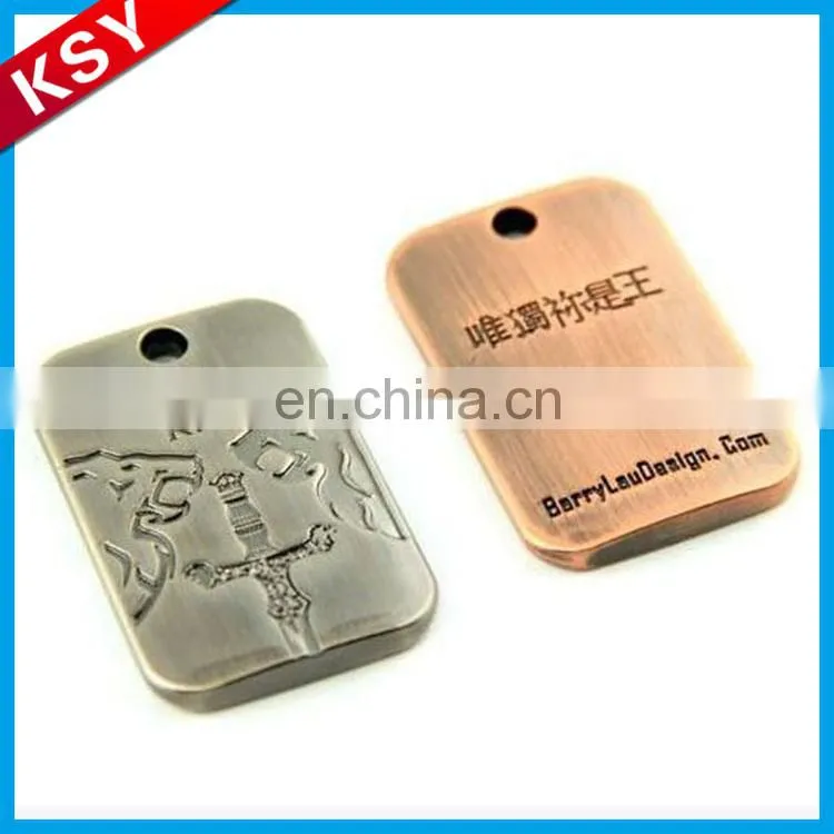 High Quality Engraving Metal Label Brass Logo Plate Handbag Engravable Tag