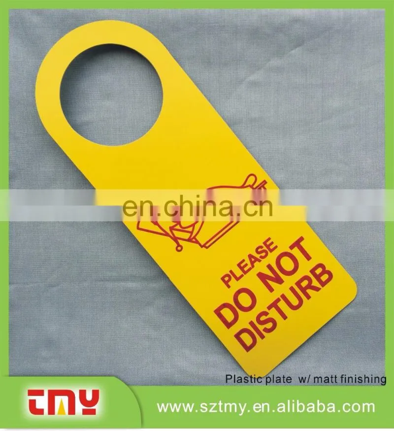 Modern Colorful hotel room warning sign Door Hangers