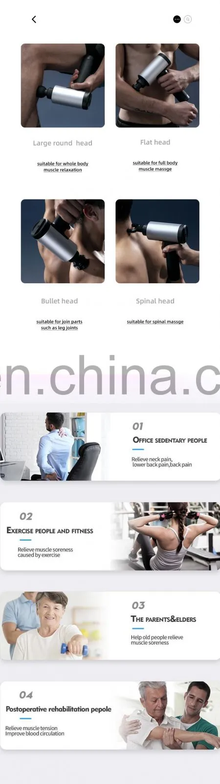 Portable Handheld Electric Body Massager Brushless Motor latest massage gun professional silver booster gun machine massage