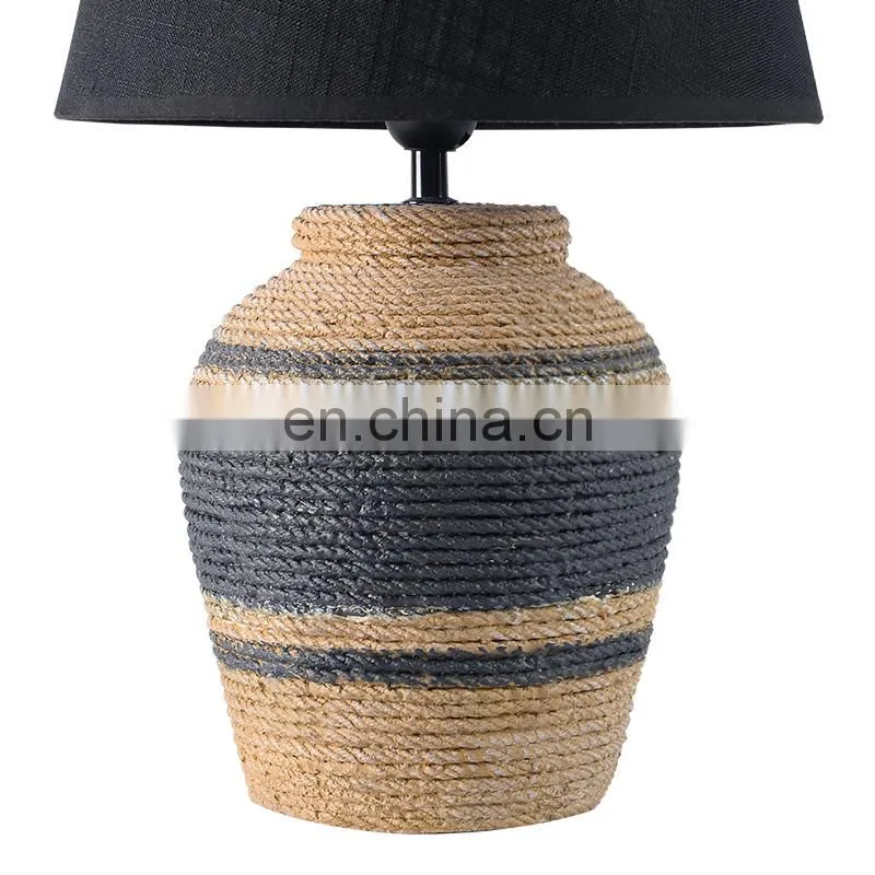 Antique rope pattern desk lamp and cement table lamp