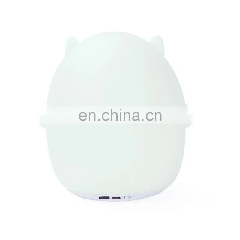 High quality motion sensor led alarm clock night light colorful lamp room silicone night lamp for kids
