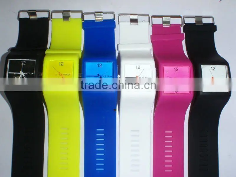 Digital watch, hot sale snap strap led watch, attractive silicon watch