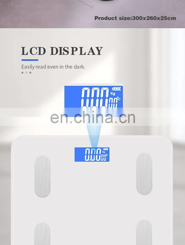 Home Used Body Composition Scale Digital Display Auto On Weighting Scale