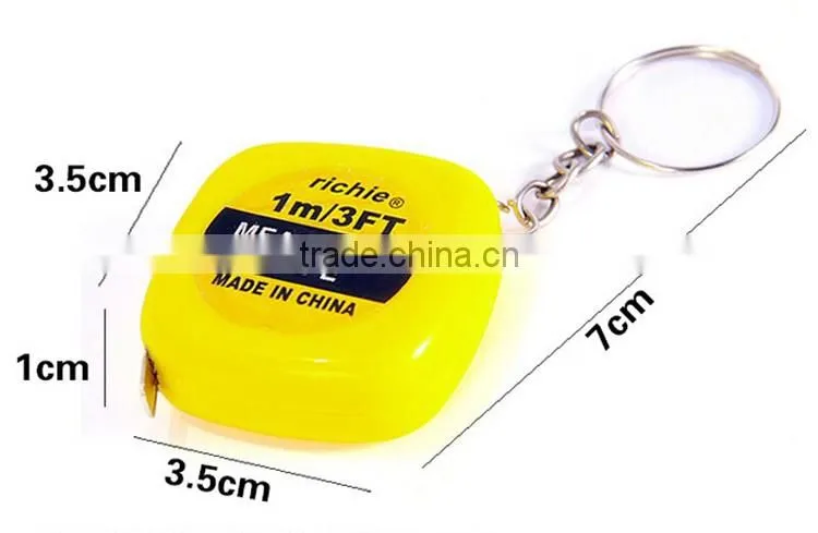 Customized logo printing measuring tape with keychain wholesale