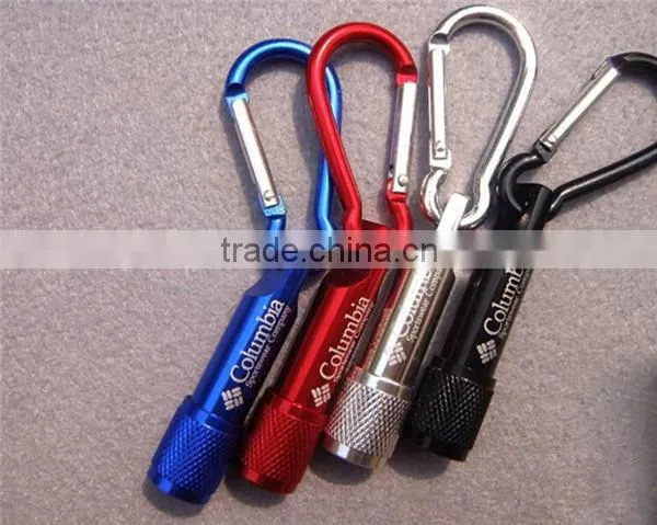 New style key chian climbing hook,aluminum alloy carabiner led