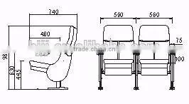 Yes folded cinema theater seating HJ16C-E