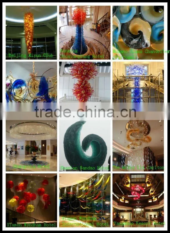 Elegant Hand blown Clear Glass Chandelier
